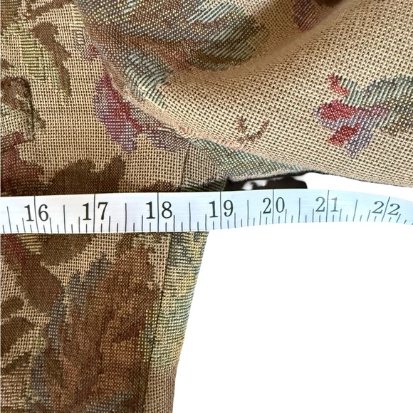 RARE Vintage Ralph Lauren Taupe Floral Tapestry Stand-Collar Blazer Size 6 - Picture 8 of 10